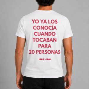 Camiseta Unisex Indie Cool Blanca yo ya los conocia