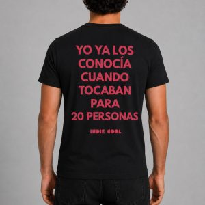 Camiseta Unisex Indie Cool Negra yo ya los conocía